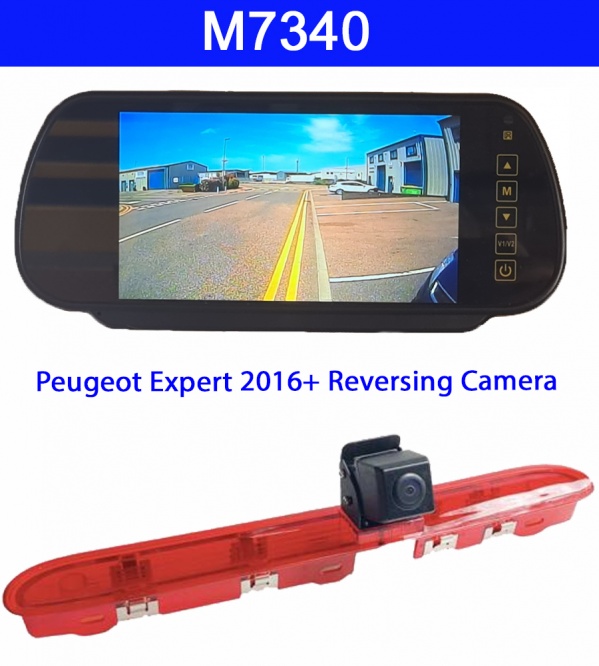 7 inch mirror monitor monitor and Peugeot Expert 2016+ Reversing Camera